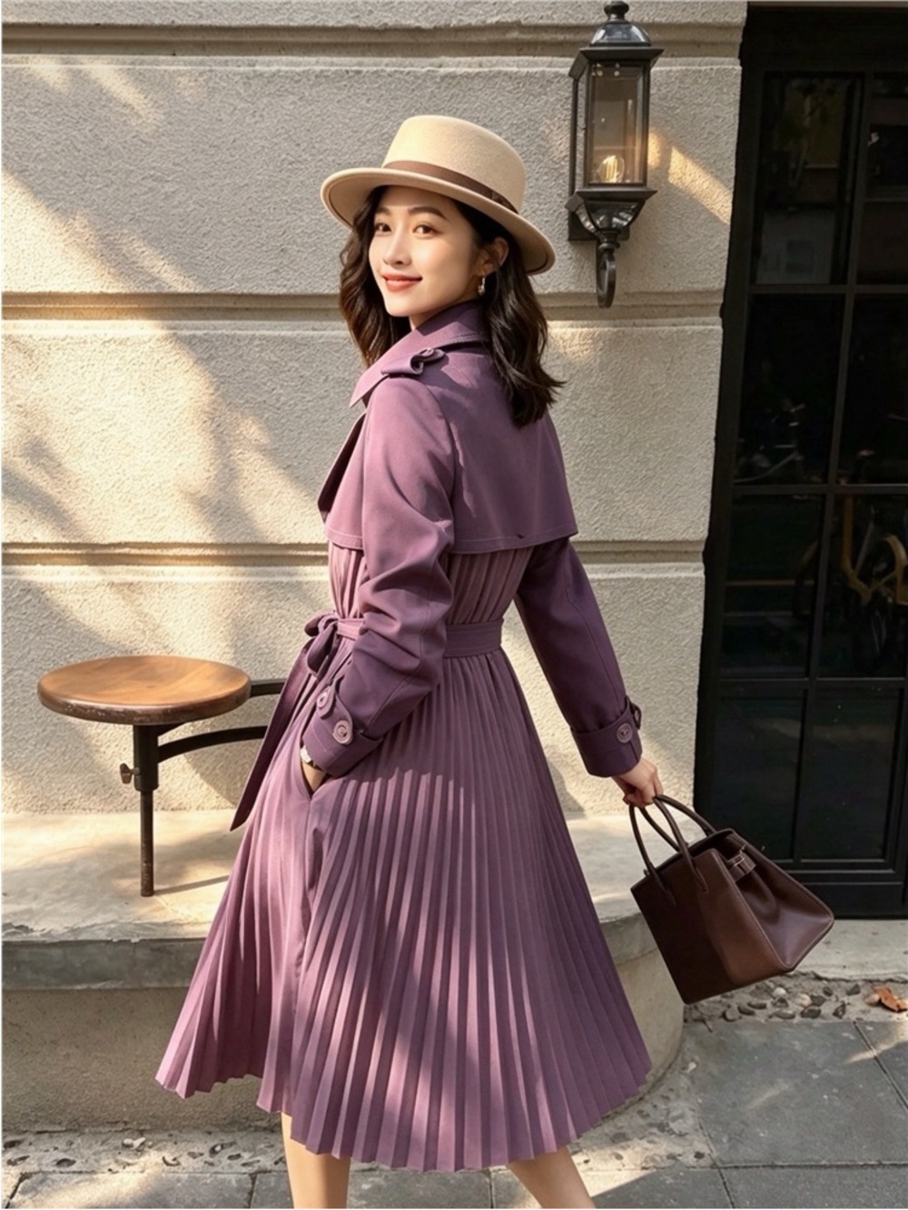 Women's Pleated Trench coat size S-M-L